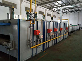 Horno de recocido de cristal diario del gas Mesh Belt Type