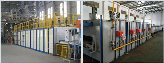 Horno de vidrio industrial de contenedor con un volumen efectivo de cámara de 0,5-3,5 m3 y tipo de combustible gaseoso
