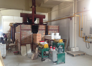 Horno de cerámica industrial de la placa de empuje del gas del tratamiento térmico 24h
